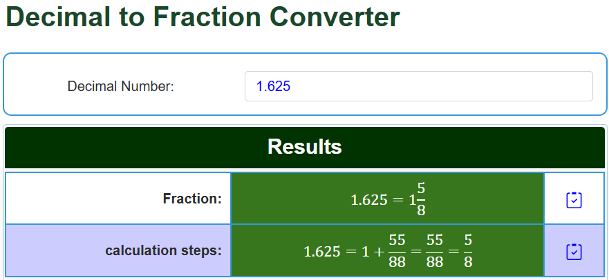 Decimal to Fraction Converter - UScalculator.com