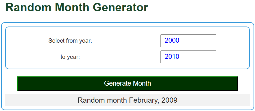 Random Month Generator - UScalculator.com