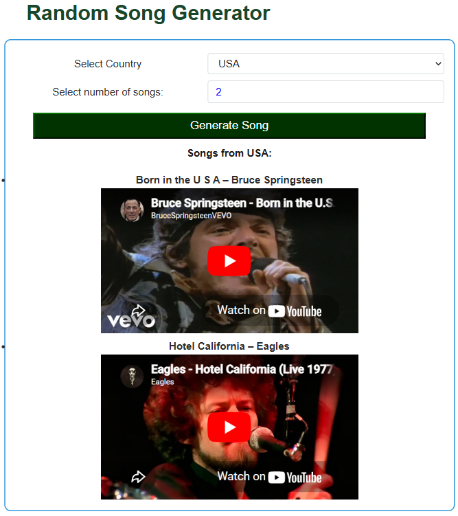 Random Song Generator - UScalculator.com