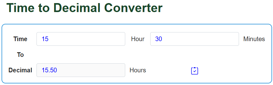 Time to Decimal Converter - UScalculator.com